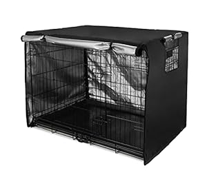 Sensong Hundekäfig Abdeckung 109x74x76cm Schwarz
