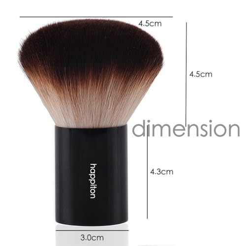 Kabuki Face Brush for Powder Foundation & Blush Blending & Buffing with Aluminum Handle - Image 4