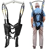 Elderly Lift Sling Straps Carrier Gait Walking Assistance Belts Sitting Transfers Standing Supports Different Body Types for Physical Therapy Aids Mobility Exercisers Black
