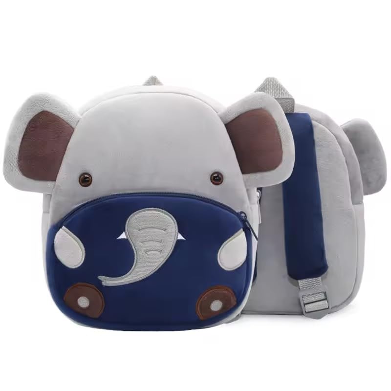 Mochila Infantil animada bichinhos de pelúcia Pequena Bolsa de Passeio para Criança (Elefante)