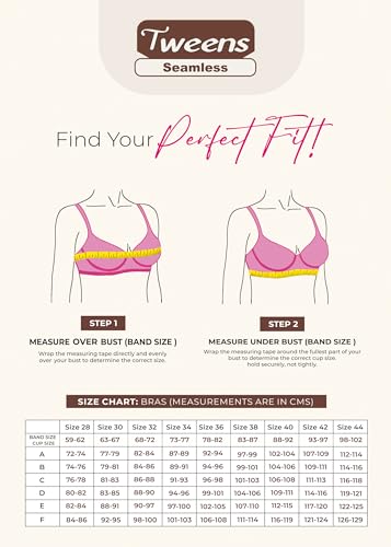 Image of Tweens Cotton Non-Padded Plus-Size Bonded Bra for Women | Full Coverage Broad Straps | Hidden Concealer | Seamless Wire-Free No-Dig Comfort | Breathable Cotton | Elastic-Free No Marks | Pack of 1