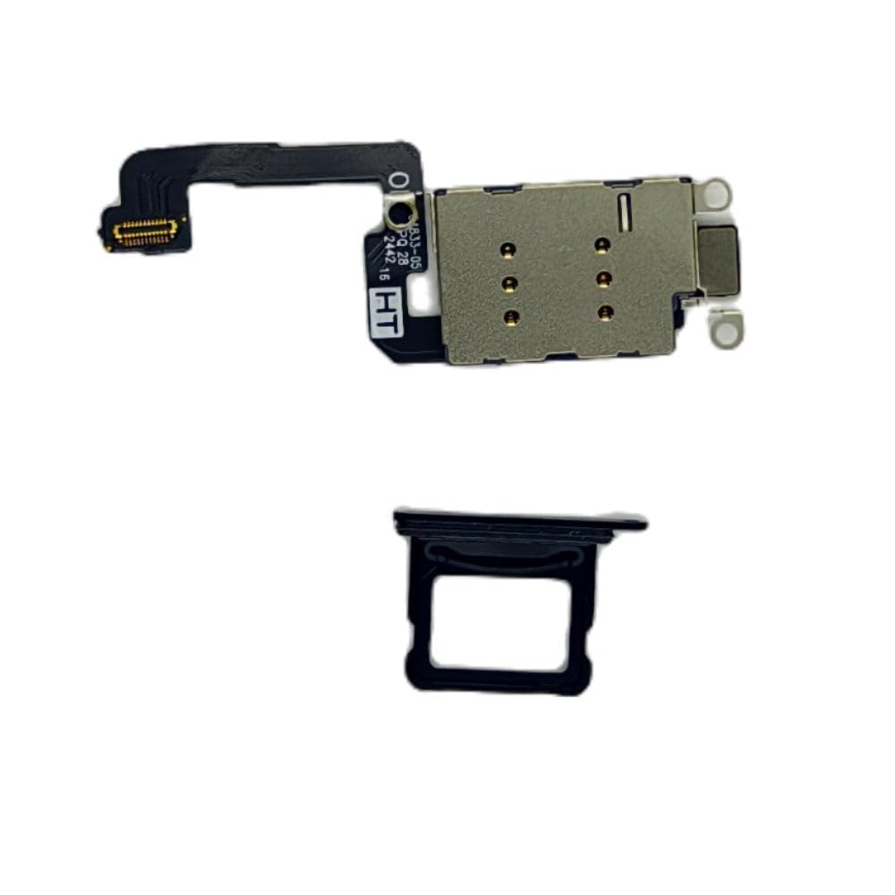 Lecteur double SIM iPhone 16 noir avec rack de remplacement pour carte nano - 3