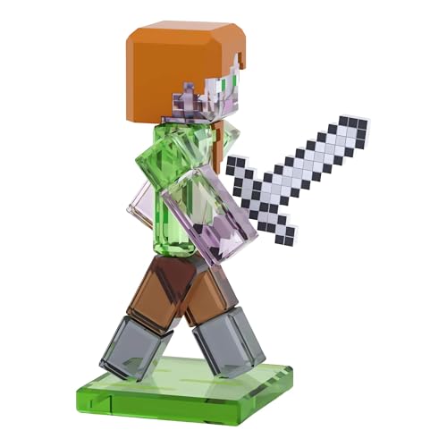 Swarovski Minecraft Alex, Soggetto Decorativo Con 426 Sfaccettature Di Cristalli Raffigurante Il Personaggio Di Alex Di Minecraft, Oggetto Da Collezionare, 8,8 X 6,6 X 4,3 Cm - 2