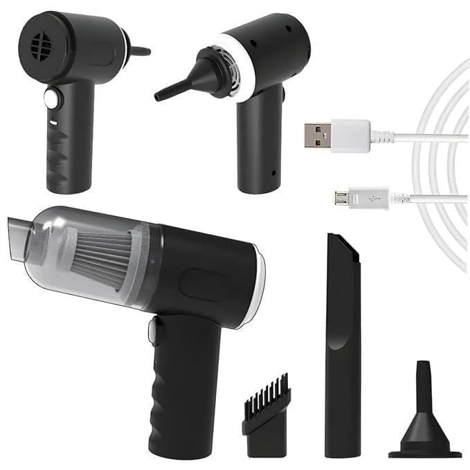 Portable Mini USB Vacuum Cleaner – Handheld Cordless Cleaner for Car, Keyboard, Laptop & Home (Multi-Nozzle)
