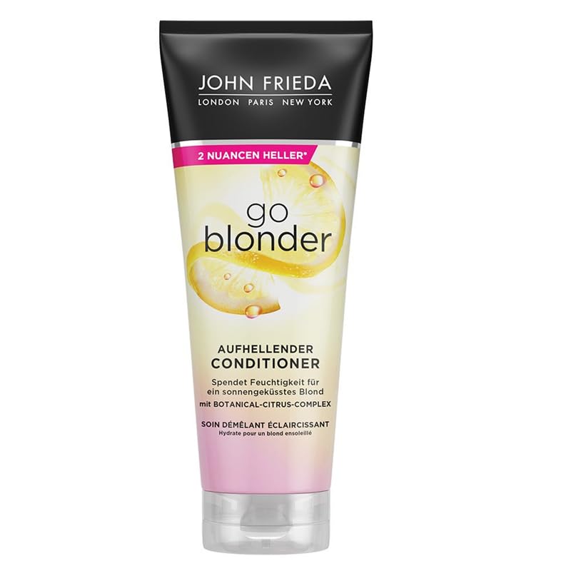 John Frieda Sheer Blonde Go Blonder Spülung/Conditioner - 1er Pack (1 x 250 ml) - aufhellend - mit Citrus und Kamille - versorgt das Haar mit Feuchtigkeit