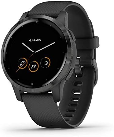 Garmin 010-02172-11 Vivoactive 4S, Smaller-Sized GPS Smartwatch, Features Music, Body Energy Monitoring, Animated Workouts, Pulse Ox Sensors And More, Black