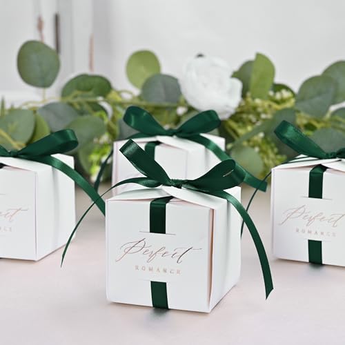 Image of Double Face Spruce Green Satin Ribbon 3 /8 inch X 50 Yards Polyester Spruce Green Ribbon for Gift Wrapping Very Suitable for Weddings Party Invitation Decorations and More