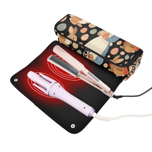 Organizador 2 en 1 para Herramientas de Cabello con Almohadilla Resistente al Calor Portátil para Plancha, Alisadoras y Rizadores miniatura 2