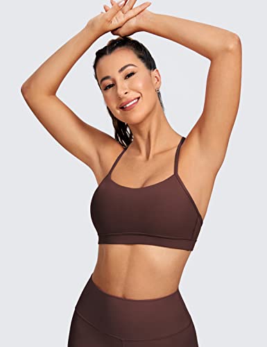 Image of CRZ YOGA Butterluxe Y Back Sports Bras | Light Support, Removable Pads, Yoga, Extremely Soft, Scoop Neck, Spaghetti Strap, for Women