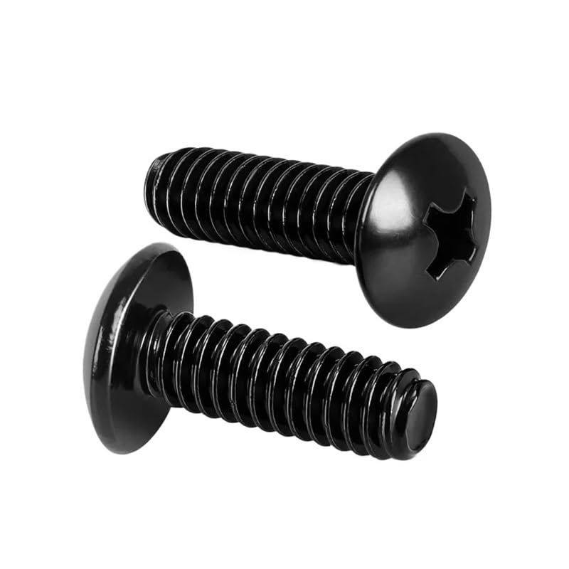 Vis en acier au carbone M6 x 45mm avec finition plaqué noir mat pour projet exigeant