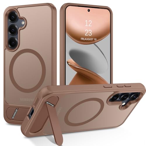 Coque Samsung S24 Magsafe antichoc marron : finies les chutes de voiture