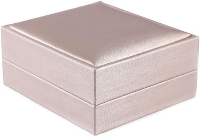 Champagne colored jewelry box, PU high-end gift box, jewelry, earring, necklace box