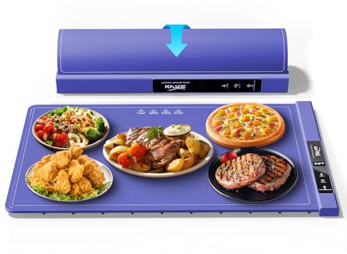 Warming Mat for Food,Full Surface Fast Heating,Roll Up Portable Food Warming Mat,6 Temperature Settings,Silicone Food Warmer with Longer Power Cord for Party,Buffets,Gathering,Holidays-25x16inch