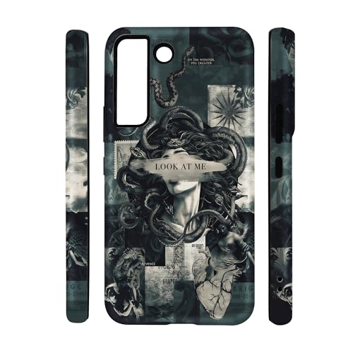 qizjio Cool Medusa Phone Case Shockproof Protective Greek Mythology Snake Phone Cases for Samsung Galaxy S22