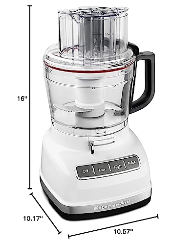 KitchenAid KFP1133WH 11-Cup Food Processor with Exact Slice System - White