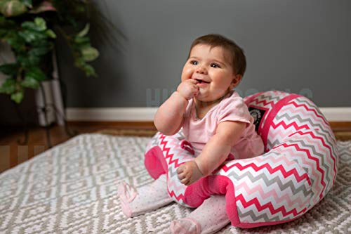 Image of The Original Hugaboo Infant Sitting Chair - Pink Chevron
