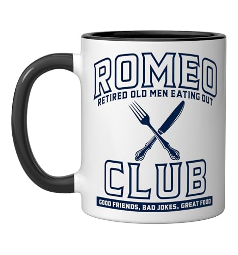 Taza de cerámica ROMEO Club negro/blanco 11 oz miniatura 1