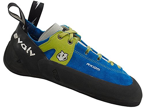 Evolv Men's Axiom Climbing Shoe with FREE Climbing DVD,Blue/Green, 8.5 M US