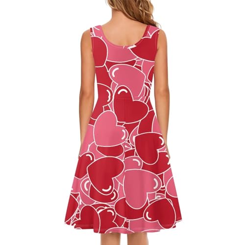 Image of Women's Casual Loose Sundress Midi Sleeveless Crewneck Dress Summer Beach Tank Dress with Pockets