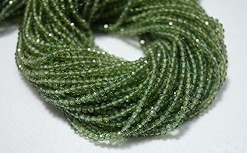 Apatite verte véritable en perles rondelles de 2.5 mm pour joaillerie fine