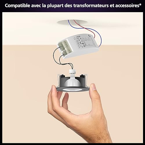 Philips Hue White and Color Ambiance, ampoule connectée MR16, compatible Bluetooth, fonctionne avec Alexa, Google Assistant et Apple Homekit