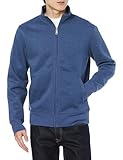 [Amazon Essentials] フリースジップアップモックネックスウェットシャツ中厚手レギュラーフィット メンズ ヘザーブルー L