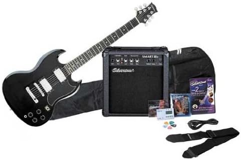 Silvertone Rockit 21 Guitar Package, Liquid Black