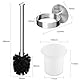 MaxDoux Klobürste- Toilettenbürste Ohne Bohren Wandmontage WC Bürste mit Halter Edelstahl und Glas Klobürstenhalter WC Garnitur für Bad und WC