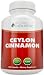 Ceylon Cinnamon Capsules Organic 1500mg | 150 Cinnamon Capsules Vegetarian & Vegan - 75 Day Supply (25% More) | True Sri Lanka Ceylon Cinnamon Supplement | Joint Support Blood Sugar Level Support