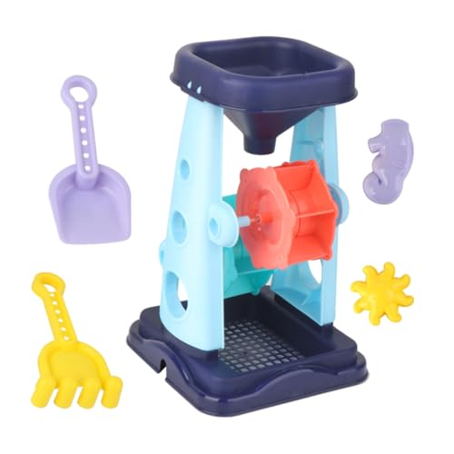 WOONEKY 5 Piezas Juguetes de Playa para Kit de Herramientas de Arena con Pala Reloj de Arena Seguro y Duradero para Actividades al Aire y Areneros Infantiles Color Color Aleatorio