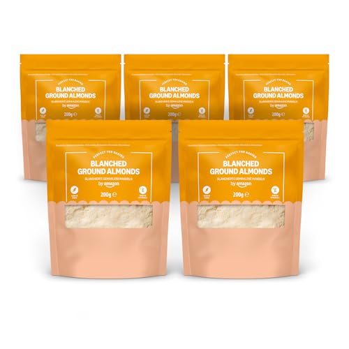 by Amazon Almendra Pelada Molida - 200g, paquete de 5