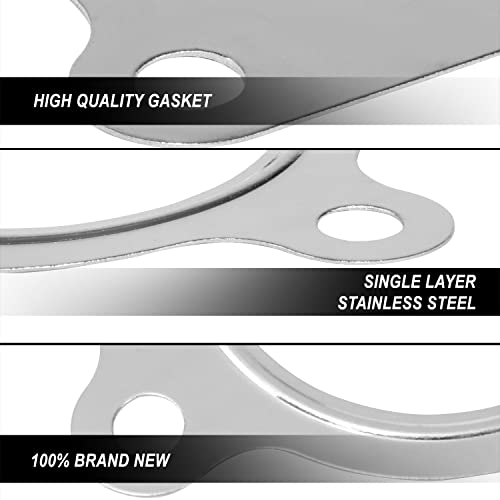 Image of DNA Motoring GKT-S-DP-5B Stainless Steel T3 /T4 TO4E Turbocharger Gasket Without Internal Wastegate, 2.25 inch ID Exhaust Port
