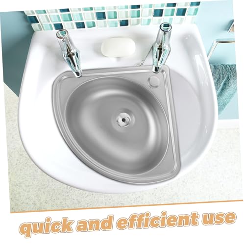 HOLIDYOYO Fregadero Inoxidable para Camper Lavabo Triangular Seno Resistente Deformaciones para Lavado de Verduras y Doméstico