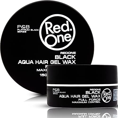 RedOne Hair Styling Aqua Wax Black 2x 150 ml | Gel Wax | Lime Scent | Extra Hold | Men & Women Hair Wax | Long Lasting | Shiny Look | Maximum Control