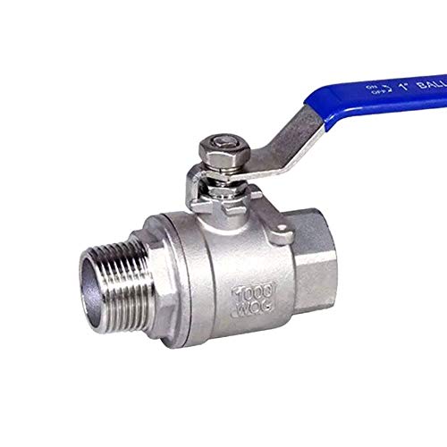 Válvula de bola BSP de 0.75 pulgadas recta hembra a macho en acero inoxidable 304 2