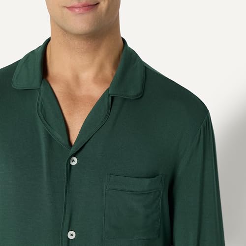 Image of Amazon Essentials x Sofia Grainge Men's Long Sleeve Relaxed Fit Breathable Modal Jersey Pajama Set, Loungewear