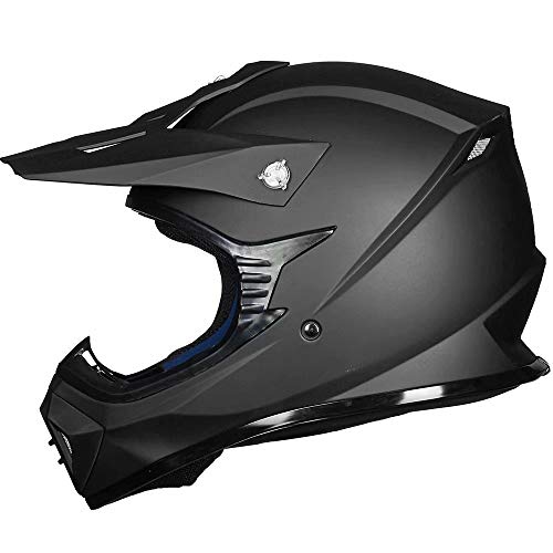 Ilm Youth & Kids Dirt Bike Helmets Motocross Atv Dirtbike Bmx Mx Offroad Full Face Motorcycle Helmet, Dot Approved Model 128Ys (Matte Black, Youth-Medium) #TOP2