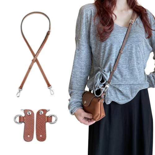 Image of Jiesinlov Leather Bag Shoulder Strap Replacement Crossbody Adjustable Conversion Kit Fit for Mini Pouch