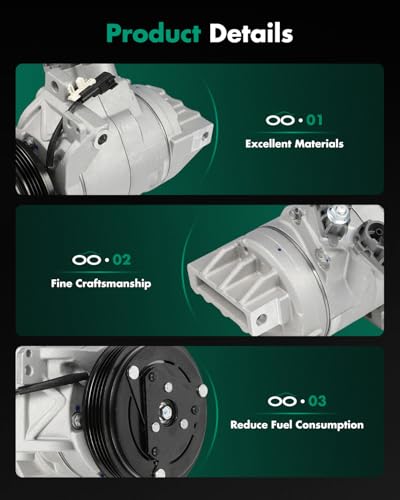Image of SCITOO AC Compressor fit for Ford for F-150 3.3L 2018 2019 2020 | Fast Cooling, Ultra Low Noise (≤72 dB)Air Conditioner Compressor with Clutch, Easy Installation, FL3H19D629AB FL3H19D629AD
