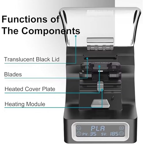 Spawarka filamentu do druku 3D z 180 szt. tulei PTFE 1,75 mm, szybkie nagrzewanie do 240°C, kompatybilna z PLA, PETG, TPU, ABS, PA, nylon, idealna do studia druku 3D