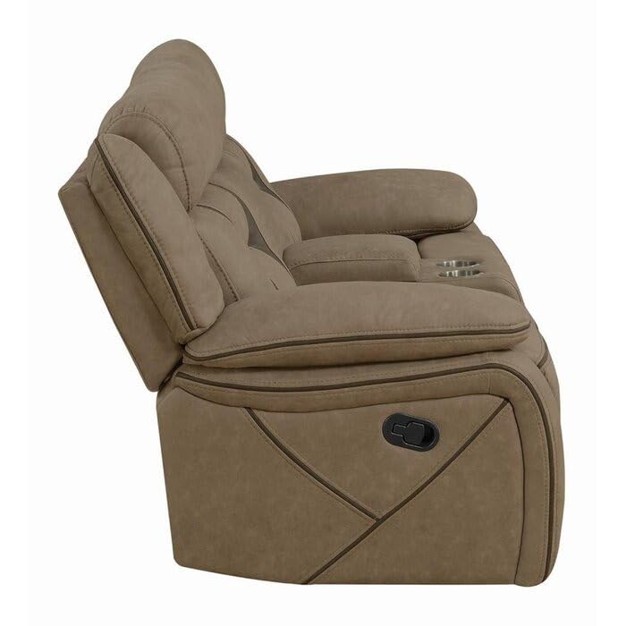 Image of Torque Pawel Leatherette Recliner Sofa 1 Seater-Beige | Single Sofa Recliner for Relaxing at Home | 1 Seater Manual Recliner Chair for Office Living Room- 1 Year Warranty