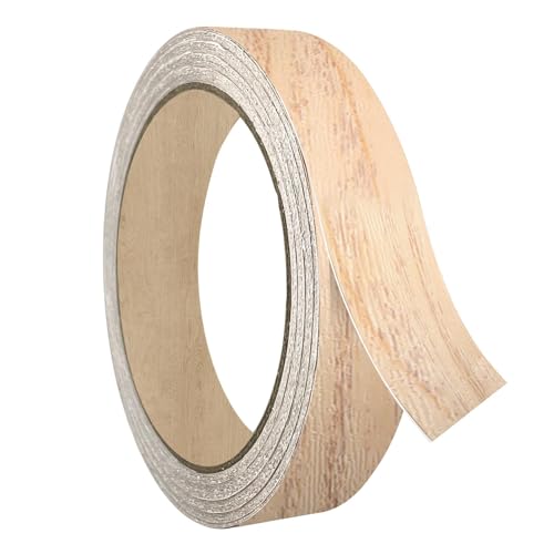 20mm x 10m Melamine Edge Banding, Oak Edging Tape Self-Adhesive Kitchen Edging Strip Without Ironing Flexible Plastic Veneer Tape for Furniture Worktop Cabinet Desk Door Frame Easy DIY Application