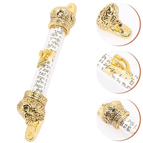 Didiseaon Metal Mezuzah Scroll for Jewish Home Door Right Side Hanging Mezuza Crafted Judaica Decor, As Shown, 11.5x2cm - Image 3