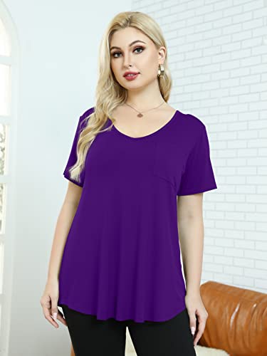 Image of BELAROI Women Plus Size Tops V-Neck Tunics Shirts