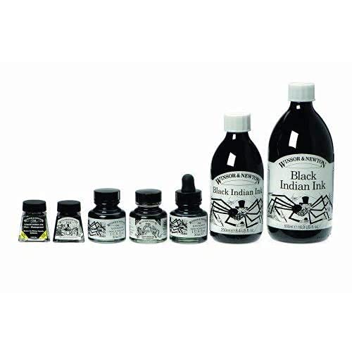 Winsor & Newton Drawing Ink 30ml Black Indian, 4.5 x 4.5 x 6 cm, 30 ml - Image 4