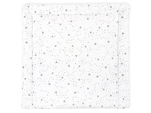 KraftKids AGR112-78 - Cambiador en triángulos redondeados gris, cambiador 78 x 78 cm (ancho x fondo), cojín cambiador, multicolor, 840 g