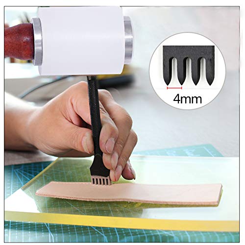 UOOU Leathercraft Hand Tools Kit with Instructions,Leathercraft Working Tools,Stamping Set,Prong Punch,Hand Sewing Stitching, for DIY Leather Working and Saddle Making