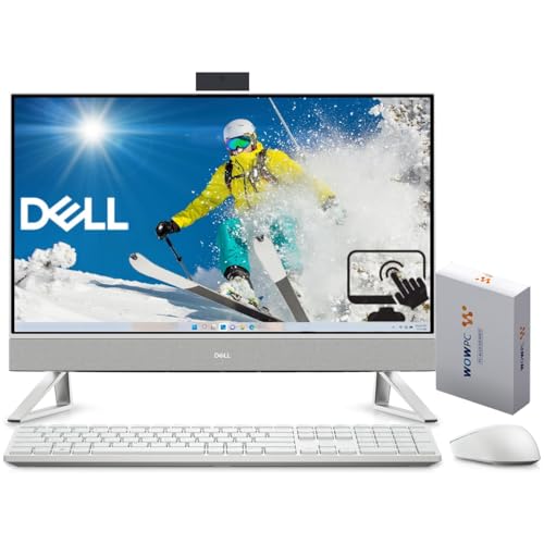 Image of Dell Inspiron All-in-One Touch Screen Desktop Computer, 24 inch LED Low Blue Light Display, 14th Gen Intel Core7 150U, 16GB RAM, 1TB PCIe SSD, Wi-Fi 6, USB-C, HDMI, Wireless KB & Mouse, Windows 11 Pro