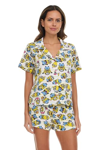 Womens Pajama Shorts Set - 2 Piece Pajama Shorts for Women and Short Sleeve Sleep Shirt Lounge Sets (S-XL)