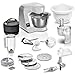 Produktbild Bosch Küchenmaschine Serie 4, integrierte Waage, Fleischwolf, Würfelschneider, 2x Schüssel 3,9L spülmaschinenfest, Mixer 1,25L, 3x Rührelemente, Durchlaufschnitzler, 1000 W, Grau, MUM5XL72